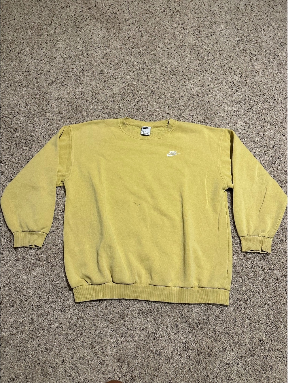 Nike Yellow Crewneck Sweatshirt XL